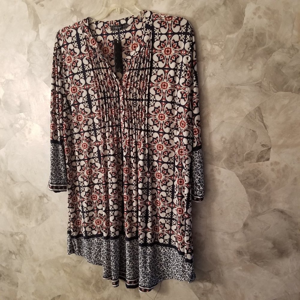 Ice Silk tunic top Sz 3X NWT